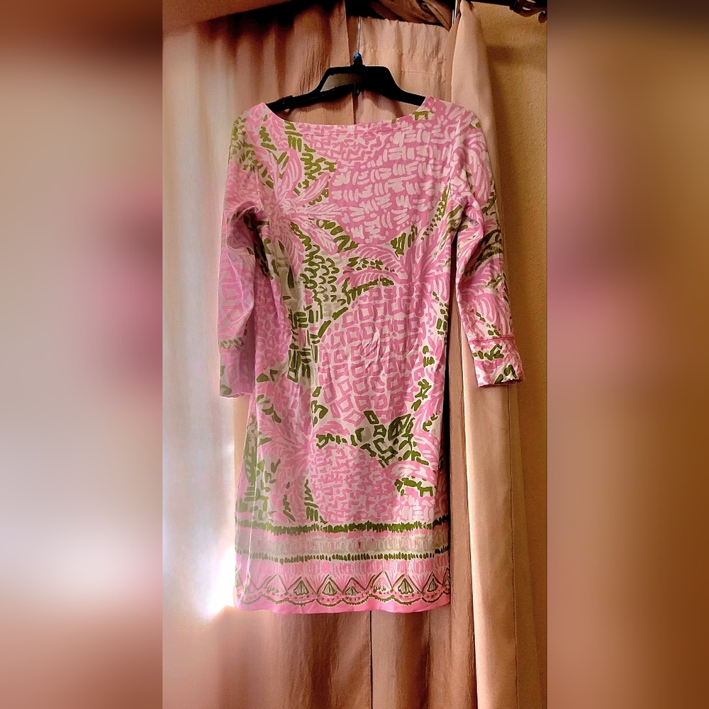Lilly Pulitzer Pink and Green Patterned Dress